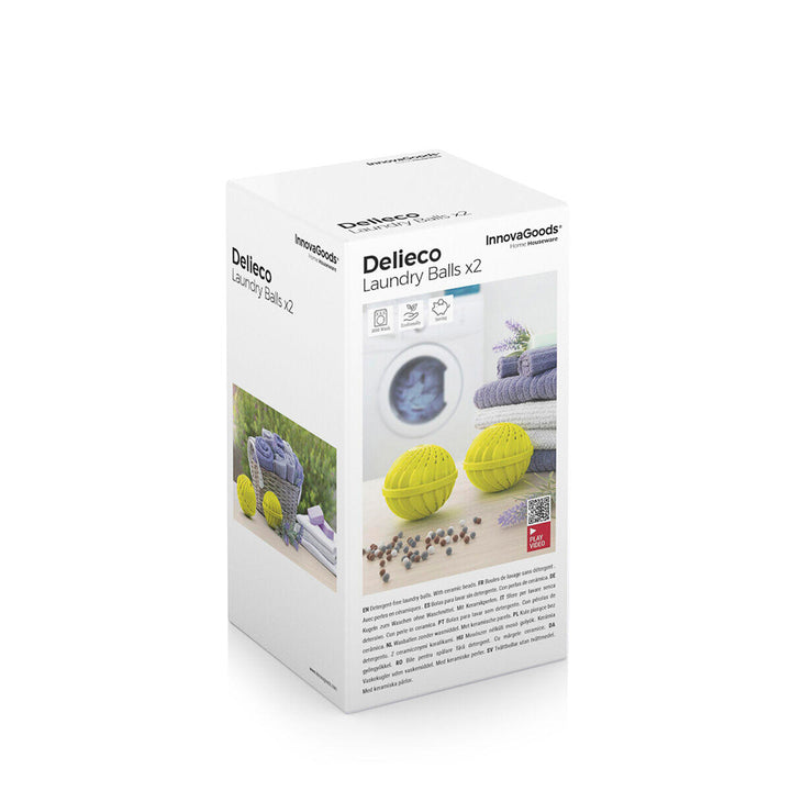 Bolas para Lavar la Ropa sin Detergente Delieco InnovaGoods Pack de 2 uds 34